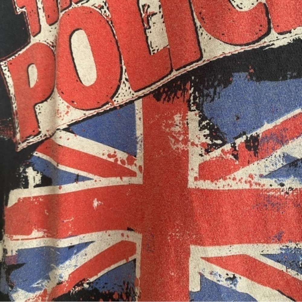 Blue 84 Reserve Collection The Police Band Shirt Dark Gray Union Jack Graphic XL - Picture 6 of 11